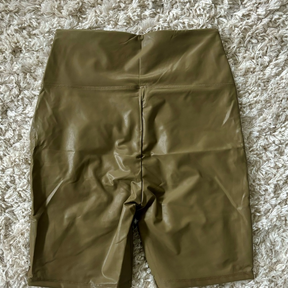 Vegan Leather Biker Shorts - New without tags